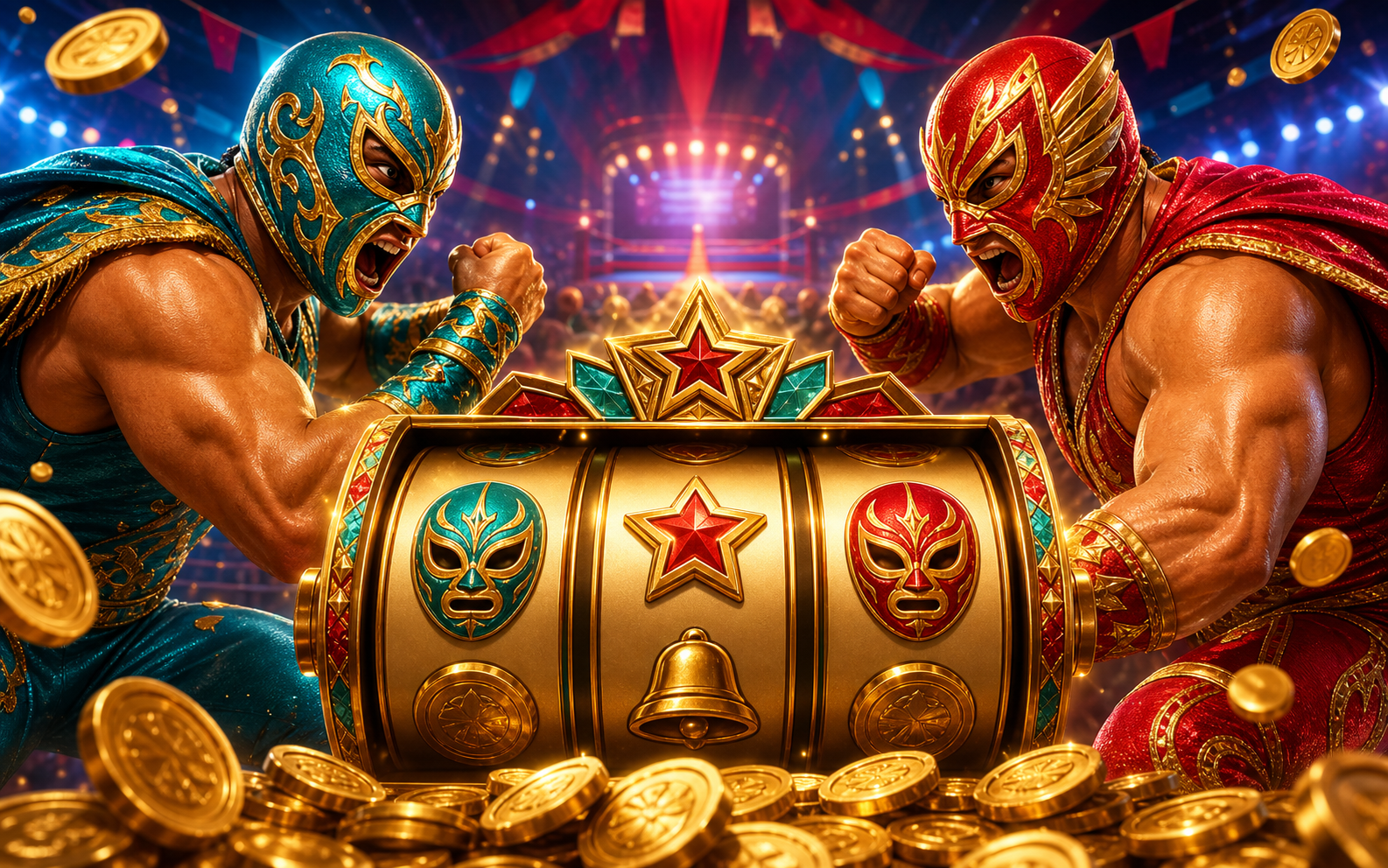 Lucha Libre Spins Pro en estra365 con energía mexicana y comodines